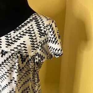 Collective Concepts One Shoulder Black and White Dress